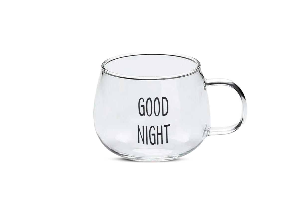 TAZAS DE VIDRIO GOOD NIGHT.