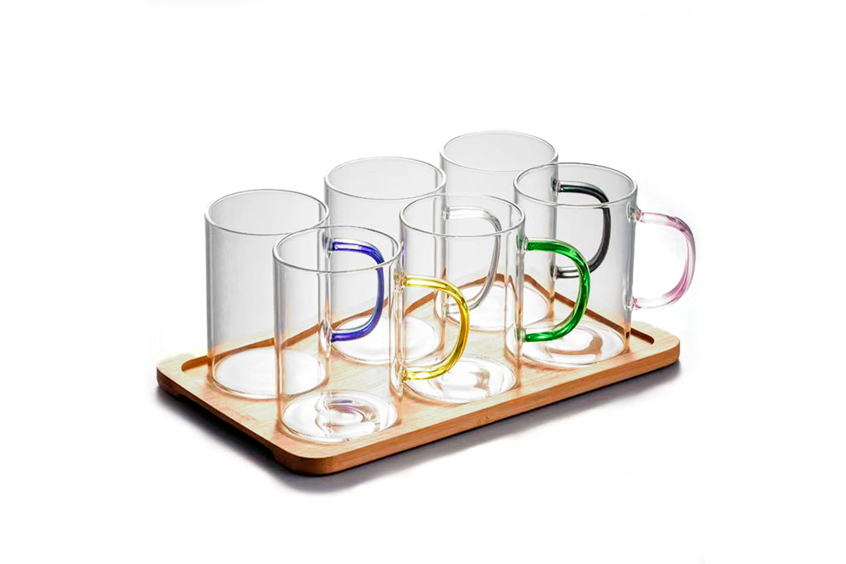 SET DE TAZAS BOROSILICATO 300ML.