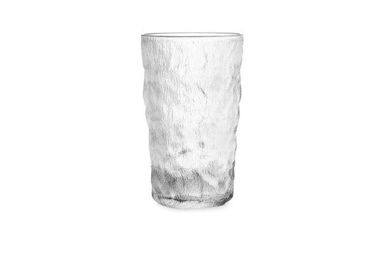 VASOS EN VIDRIO PAVONADO LARGOS 390ML.