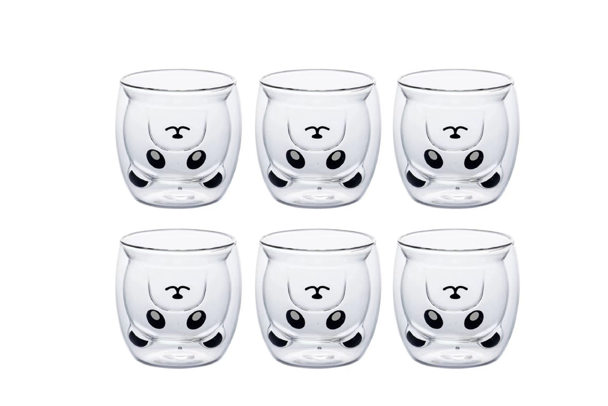 SET DE VASOS DOBLE CAPA DE OSO 3D.