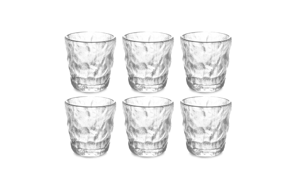 VASOS EN VIDRIO PAVONADO 290ML.