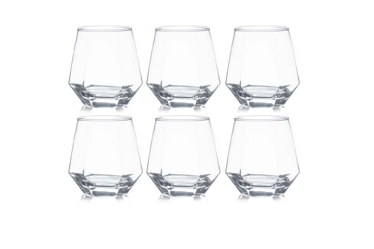 SET DE VASOS WHISKEROS HEXAGONAL.