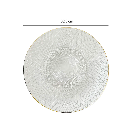 PLATO DE SITIO EN VIDRIO.