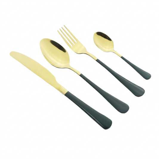 CUBIERTOS GOLD 24PZ.